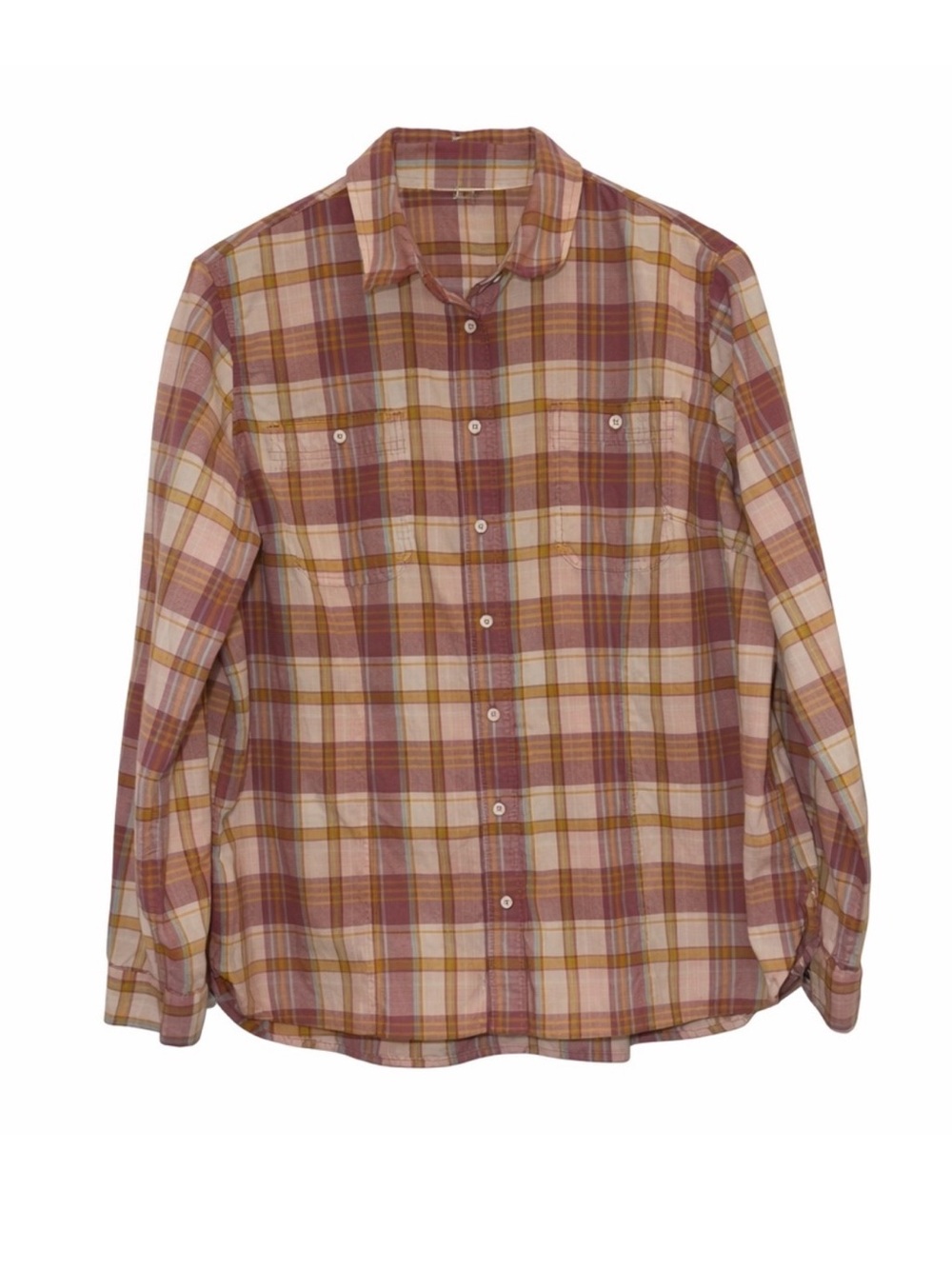 Duluth Trading Co. Free Range Organic Cotton Plaid Button-Up Shirt – Size XXL